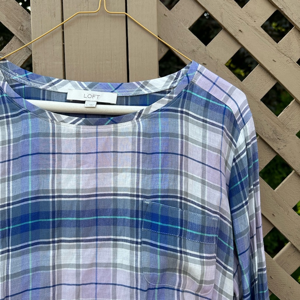 Loft plaid blouse
